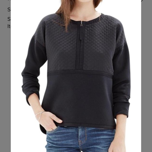 Madewell Tops - Madewell Black Stitchblock Pullover Sweater (SZ.S)